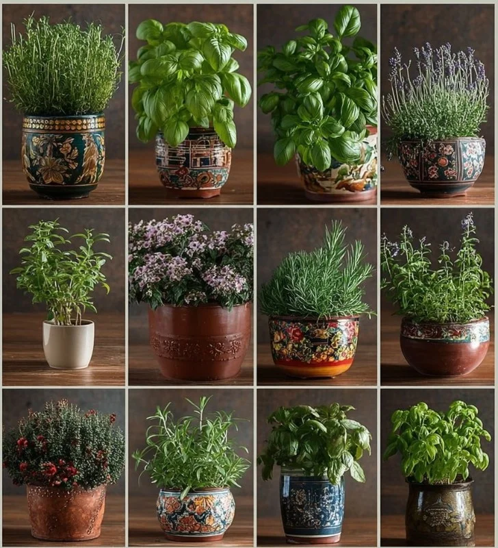 Fresh herbs growing indoors for year-round flavor and cooking enhancements.