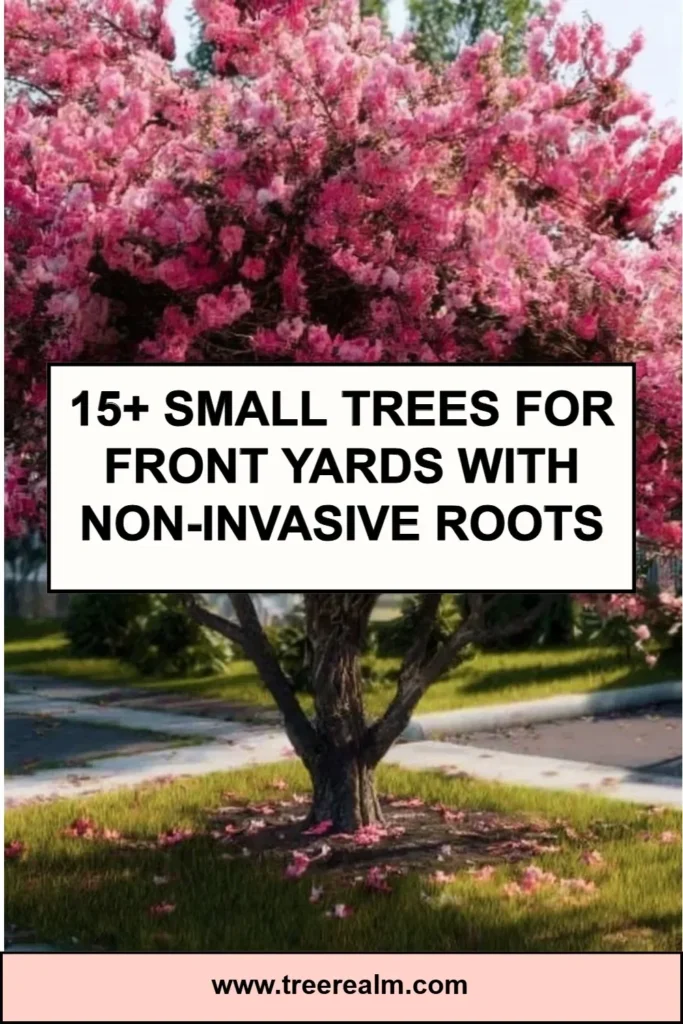 Small trees suitable for front yards with non-invasive root systems.