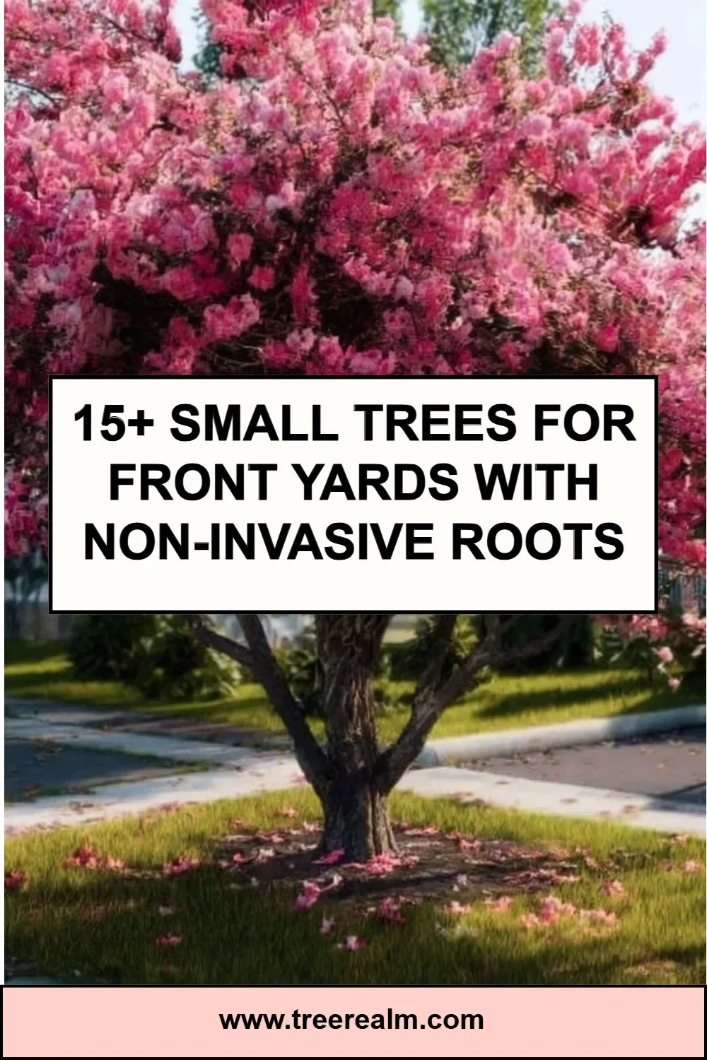 Small trees suitable for front yards with non-invasive root systems.