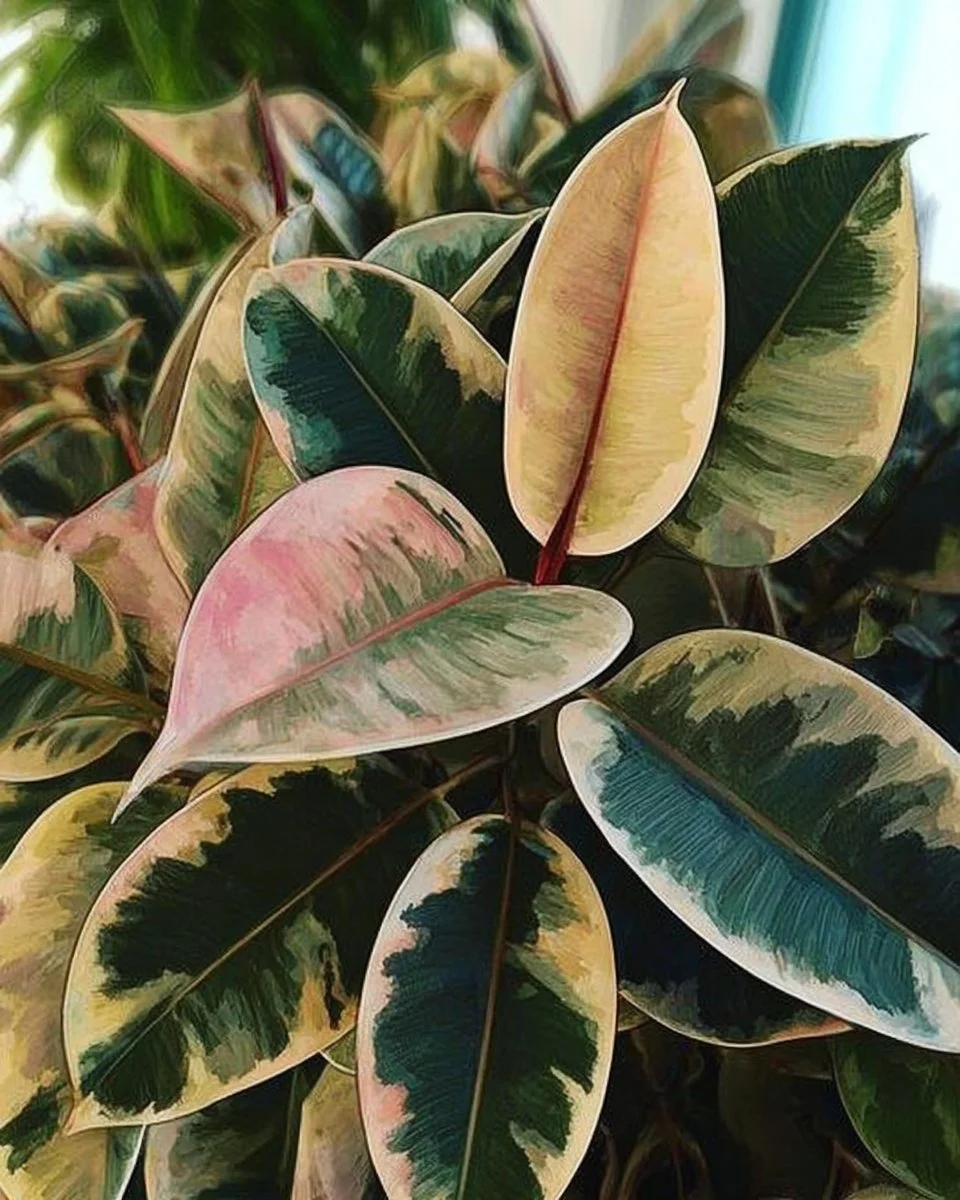 Variety of artistic plants displayed in decorative containers