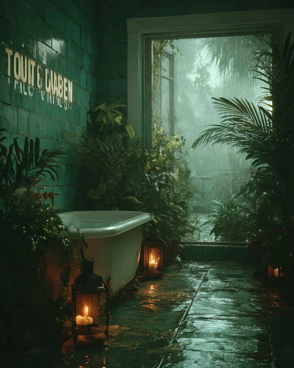 Moisture-absorbing shower plants for stylish bathroom decor