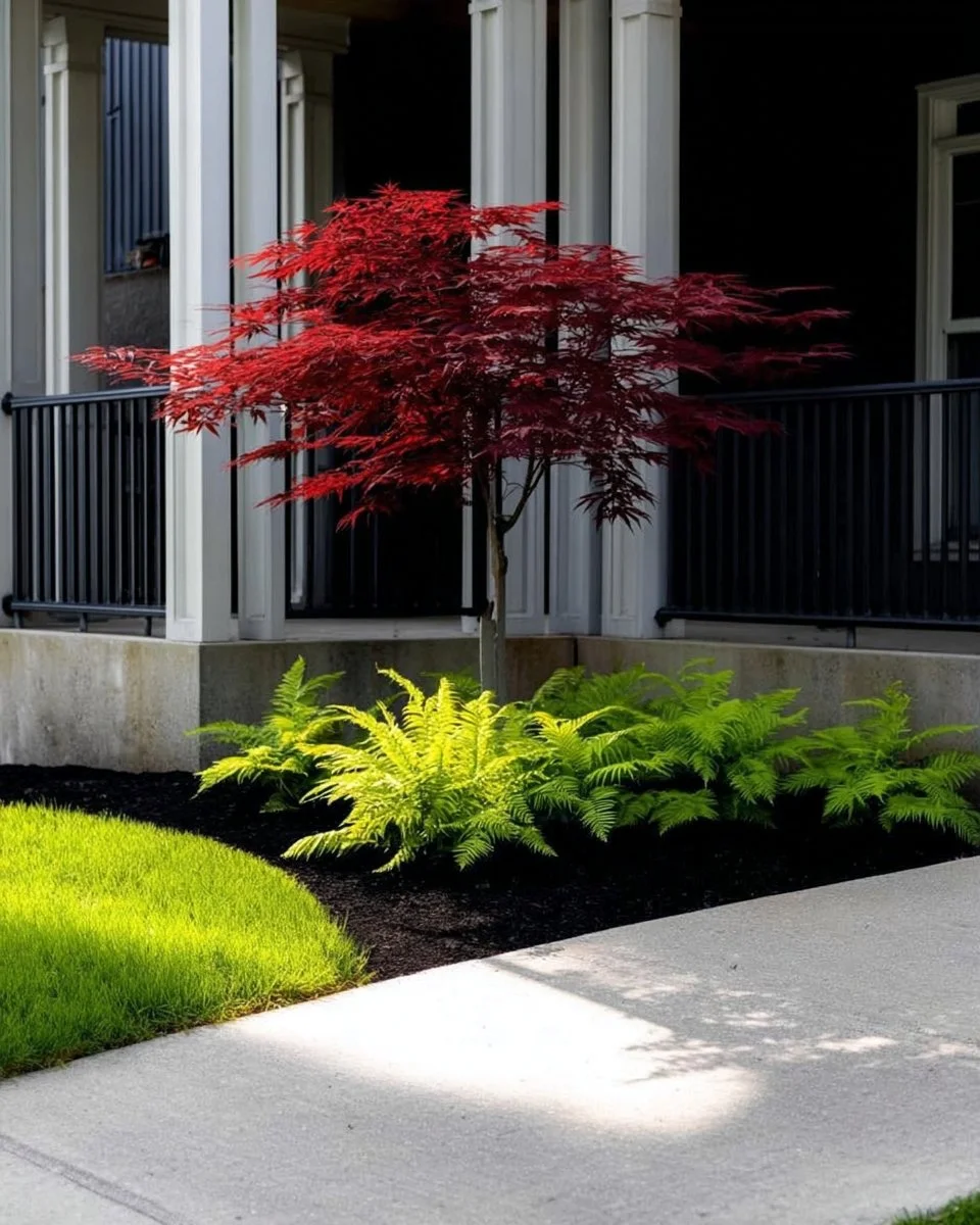 Beautiful Japanese Maple Tree in a landscaped garden design