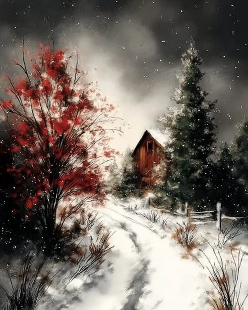 27 winter escape black and white images available for free download.