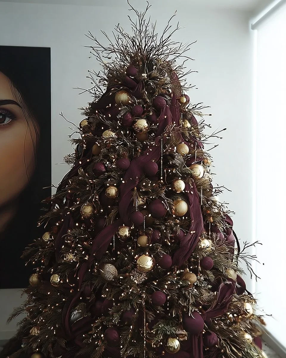 Elegant burgundy Christmas decor showcasing festive holiday ideas