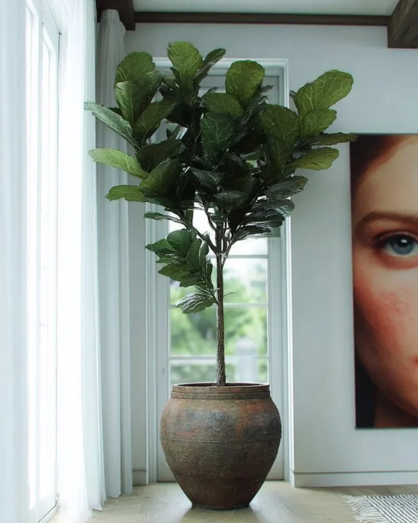 10-foot faux fiddle leaf fig tree for home or office decor