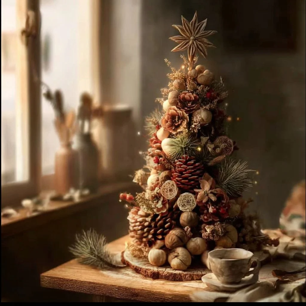 DIY Pinecone Tree craft project tutorial