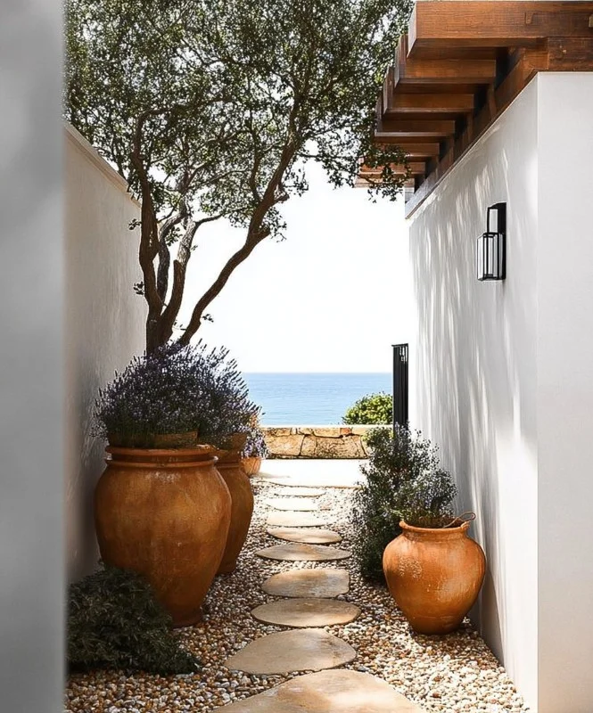 Beautiful Mediterranean garden designs for coastal living with vibrant plants.