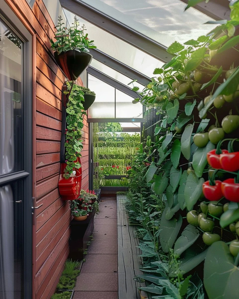 Family homestead design ideas with a vegetable garden and backyard play areas