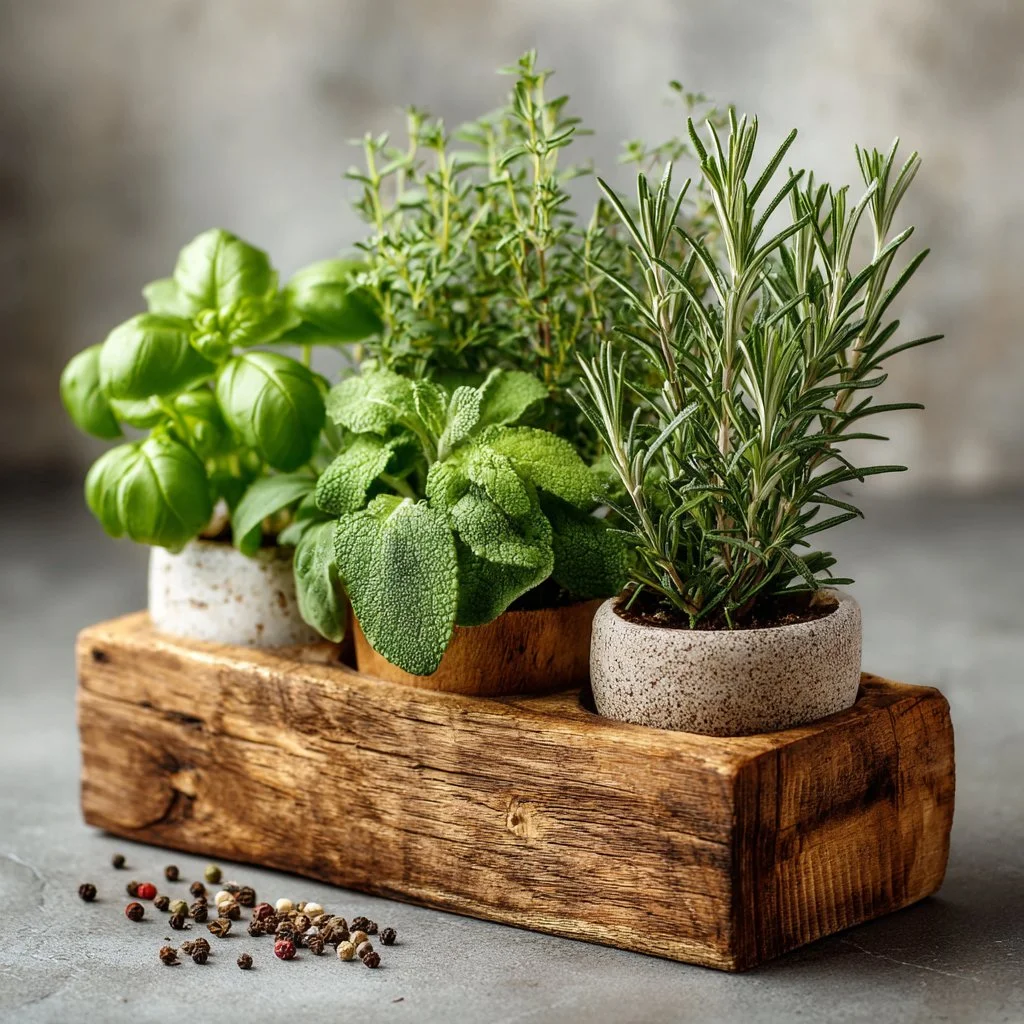Small green space with creative herb garden ideas