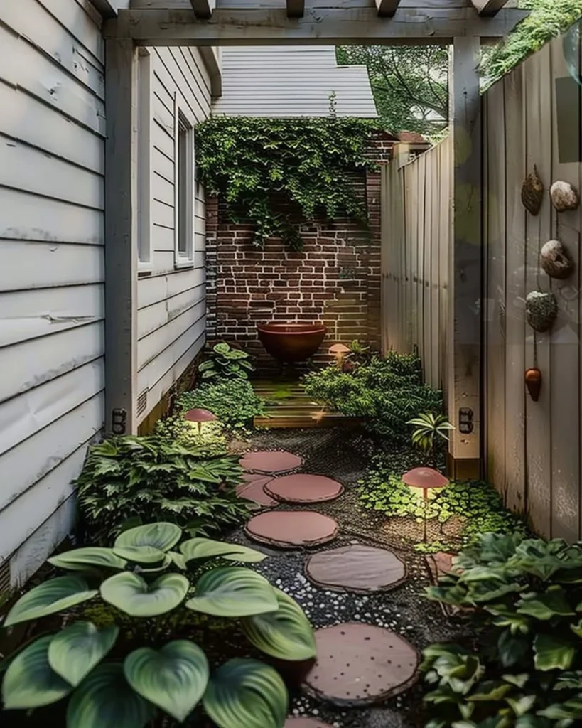 Budget-friendly side yard landscape design for family homes with play areas.