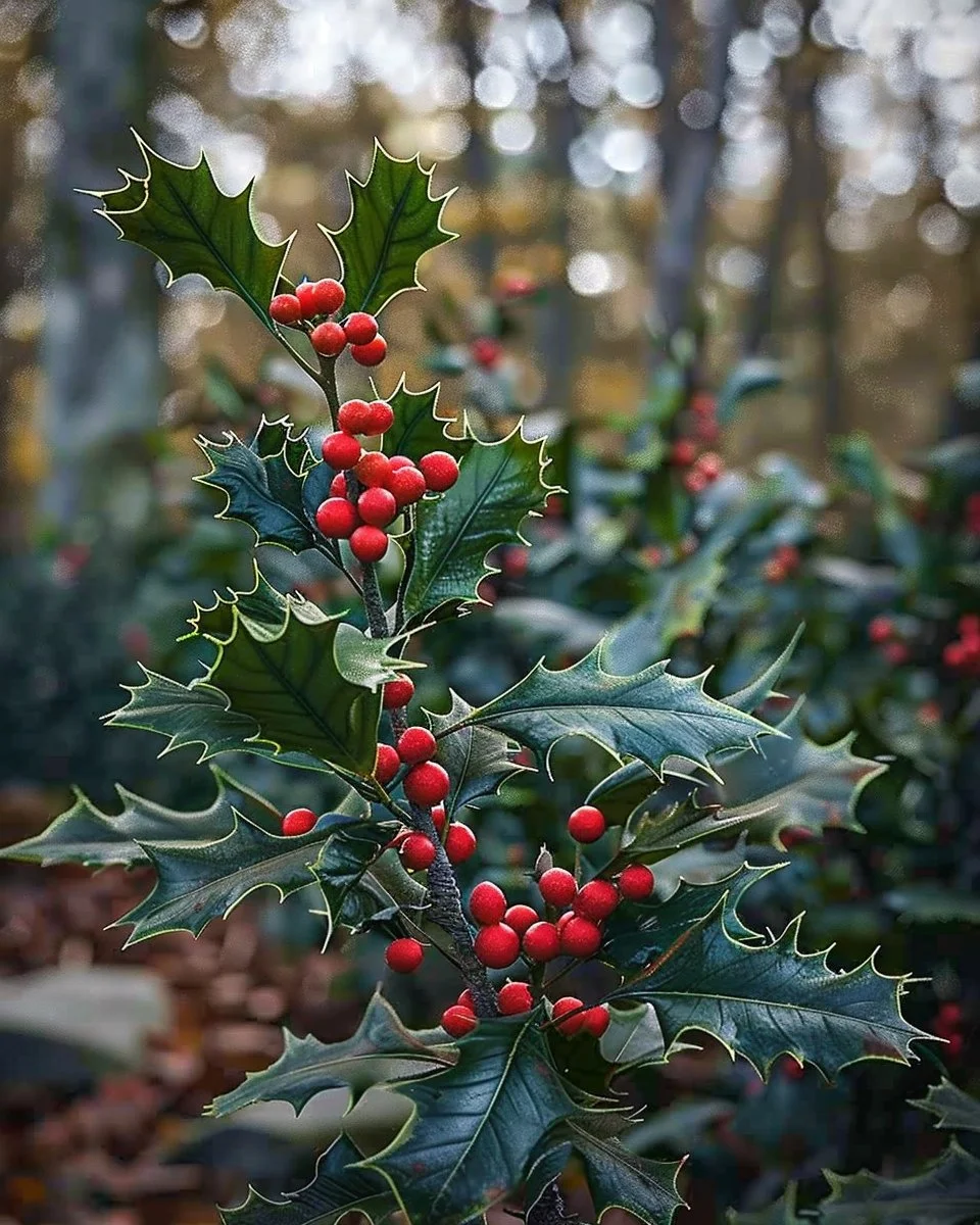 Colorful winter-hardy shrubs adding vibrancy to a winter landscape.