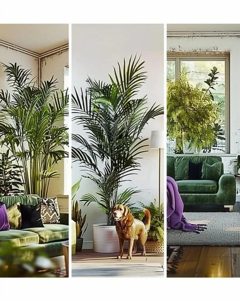 Top 12 indoor plants that are safe for dogs, featuring pet-friendly green options.