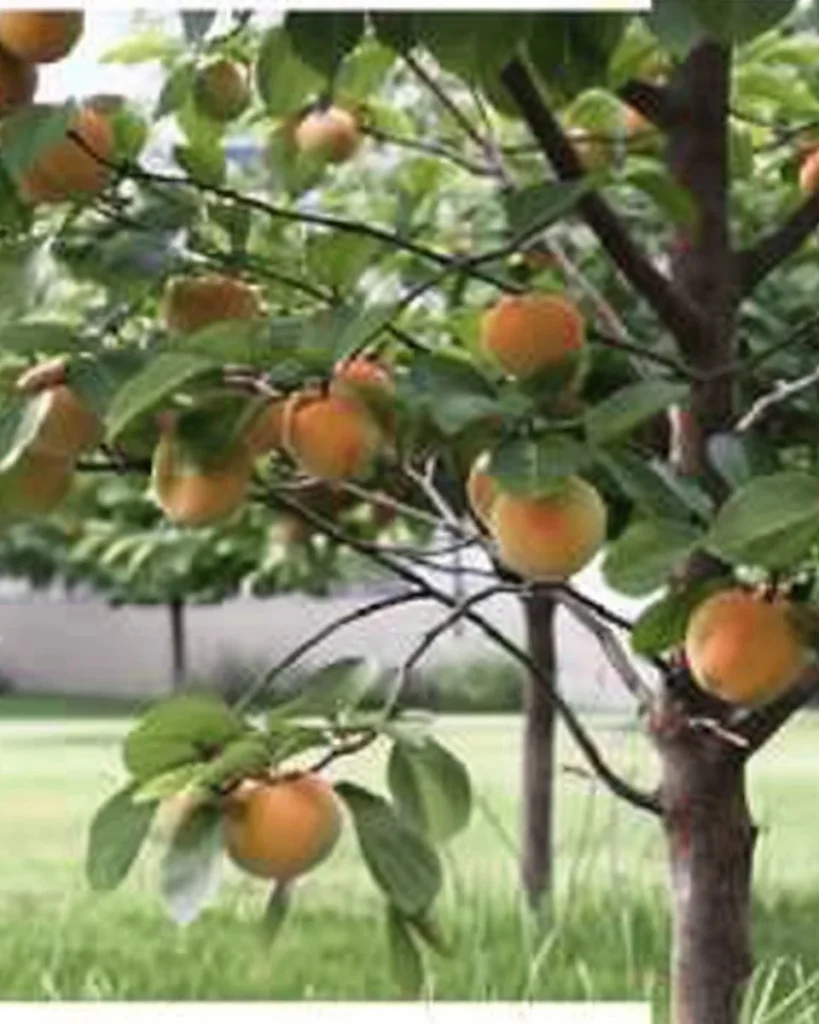 A variety of fast-growing fruit trees in a vibrant orchard setting