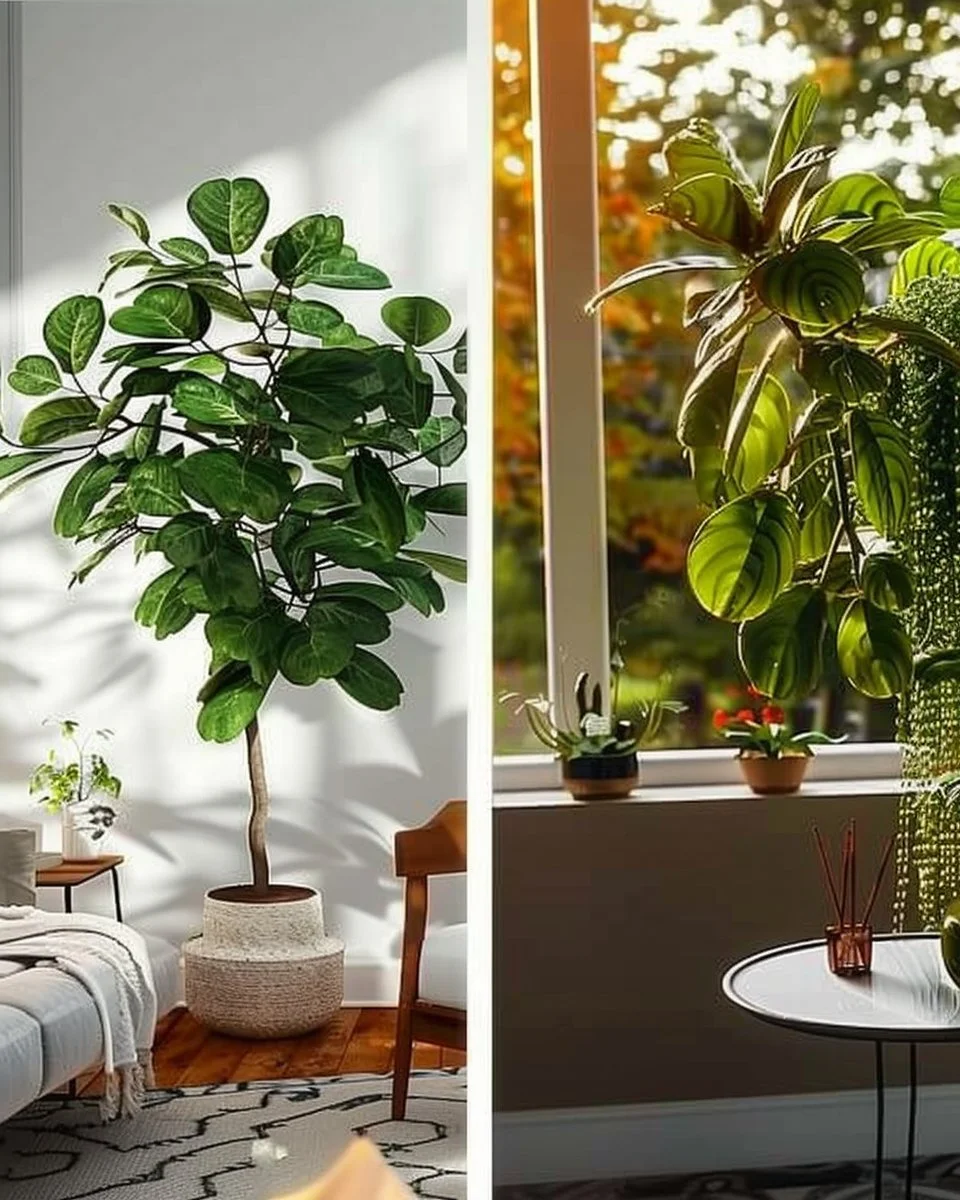 A variety of low-light indoor plants arranged in a corner for decorative appeal.