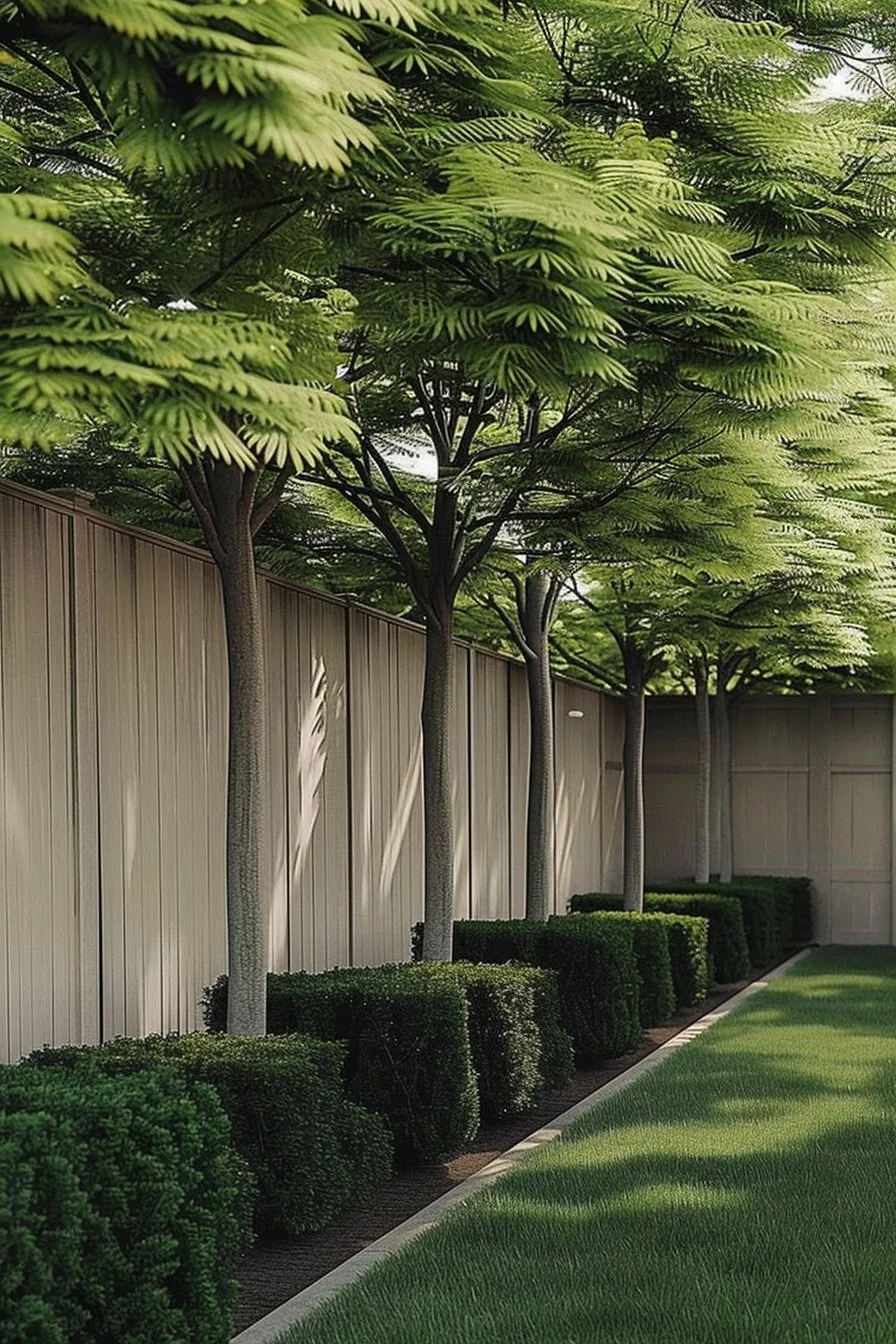 Fast-growing trees for privacy landscaping between houses
