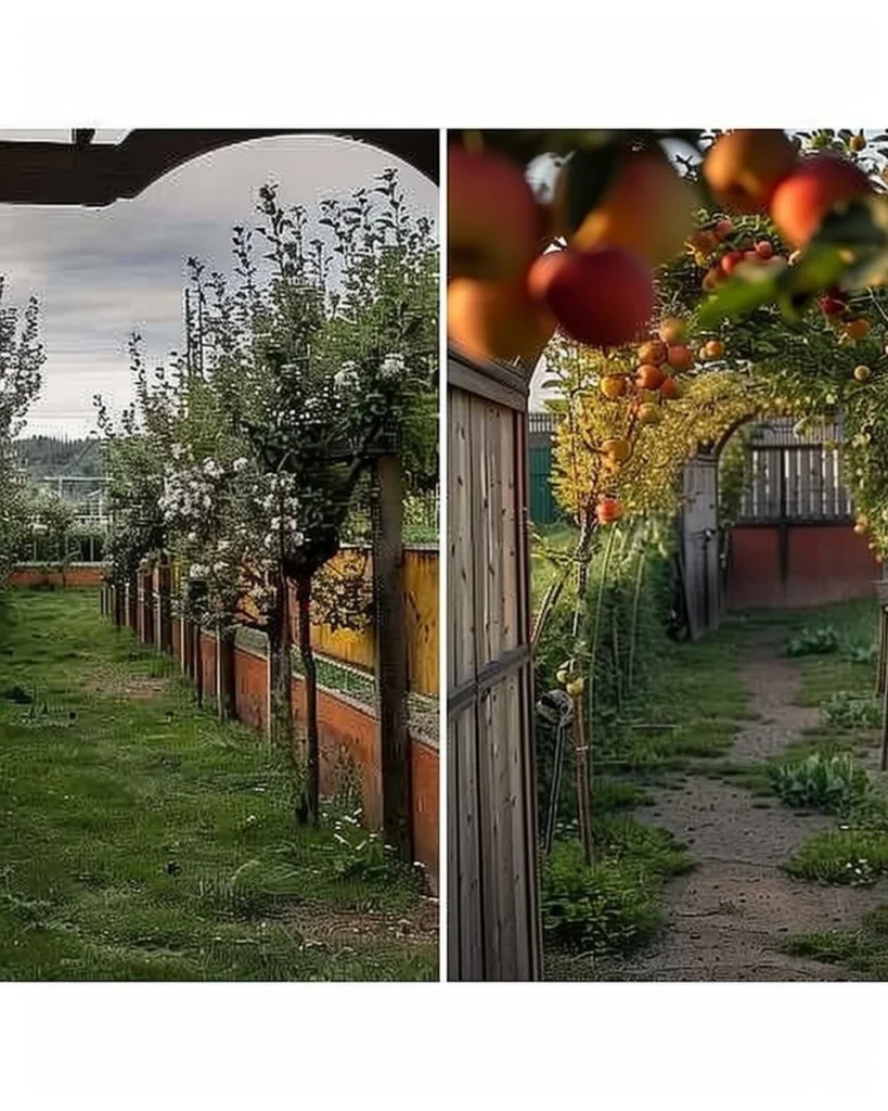 Inspirational backyard orchard ideas with various fruit trees and plants.