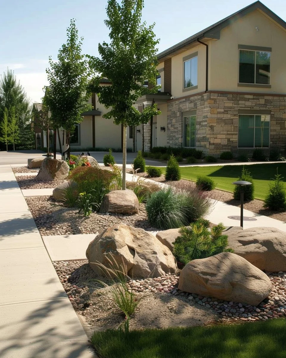 Beautiful front yard planting ideas featuring diverse foundation plants.