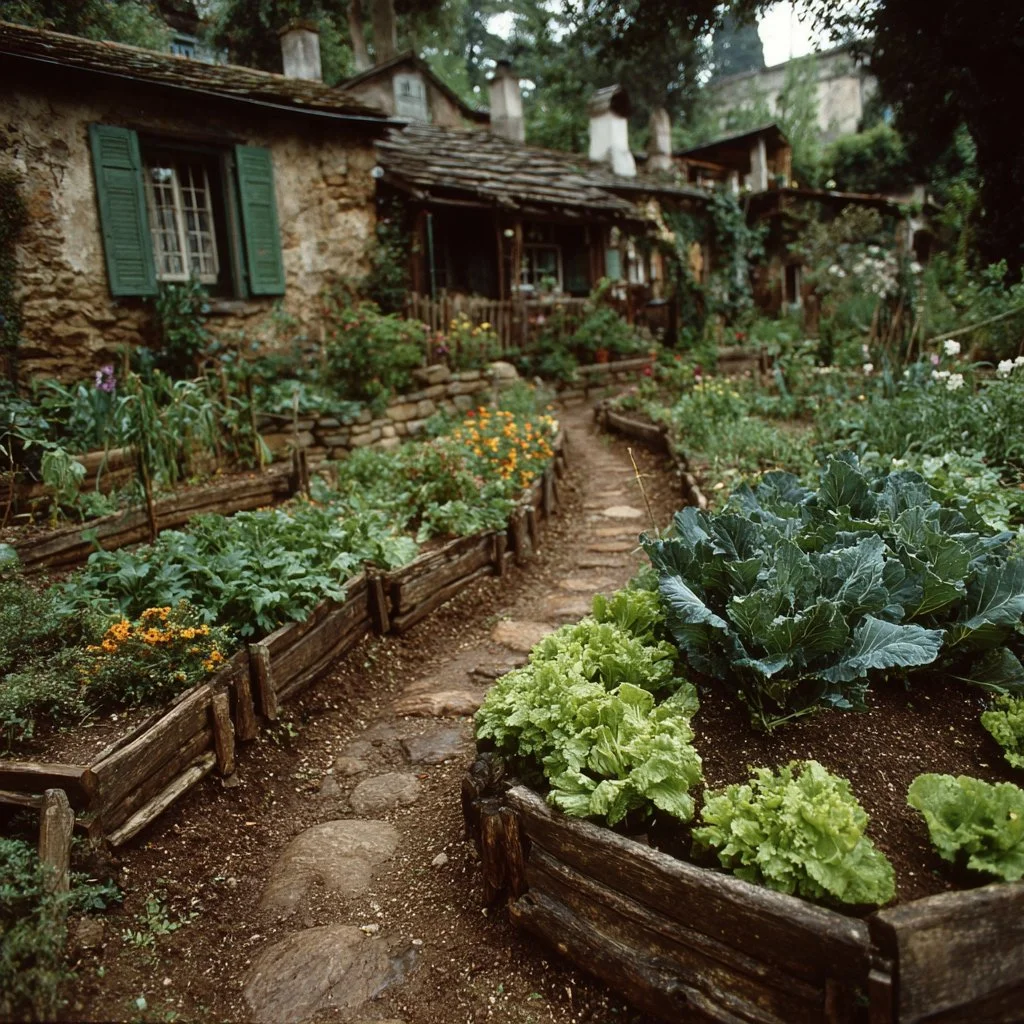 Beautiful permaculture garden design showcasing sustainable planting techniques.