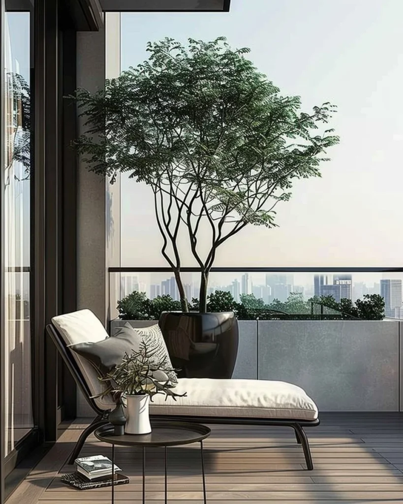 Beautiful balconies with trees showcased in stunning terrace and balcony design ideas.