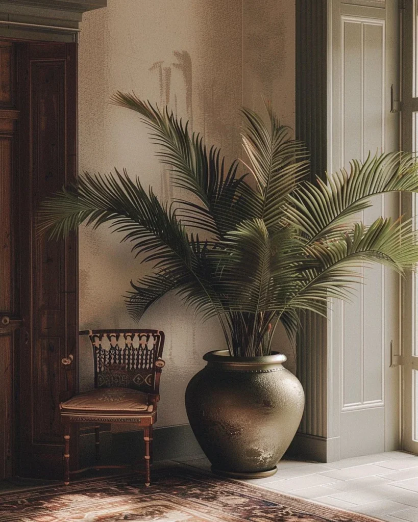 A selection of large indoor plants enhancing home decor with vibrant greenery.