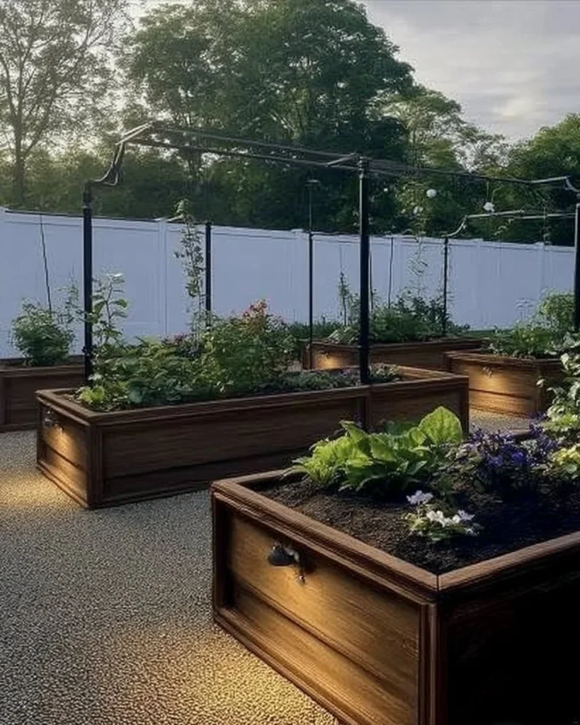 DIY raised garden bed ideas for home gardening projects.