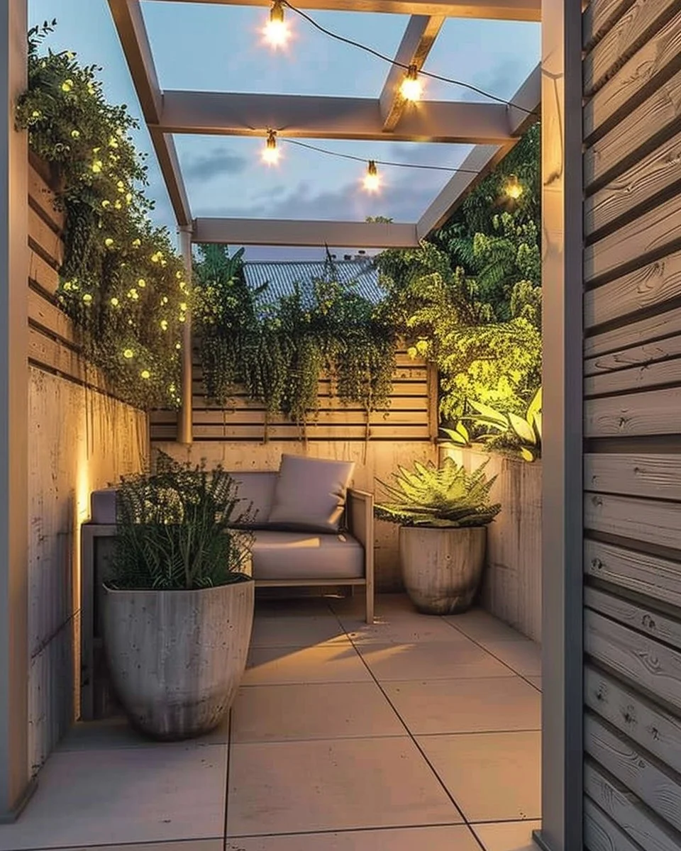 Vibrant small garden design showcasing lush plants in a limited space.