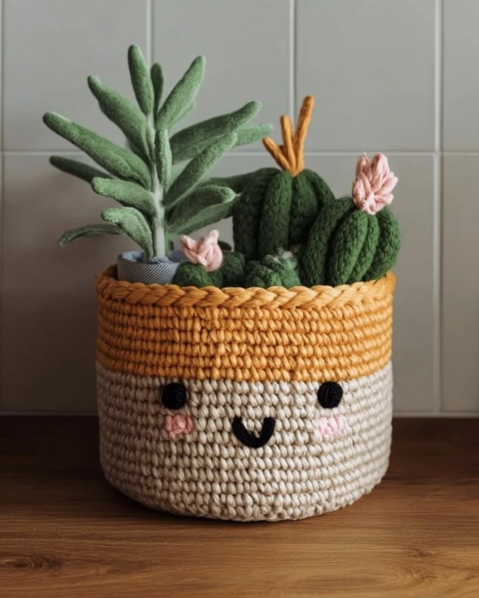 7 Plant Basket Buddy Free Crochet Patterns
