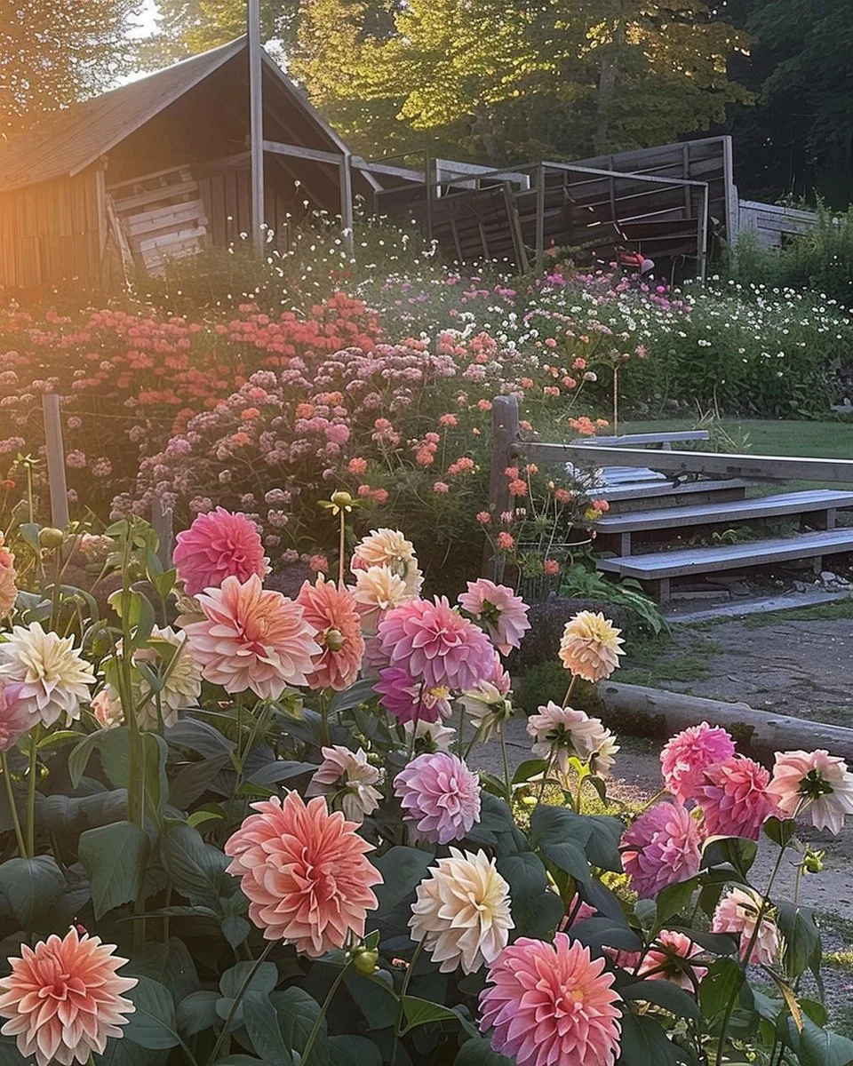 Inspiring kitchen garden design ideas with herbs and vegetables.