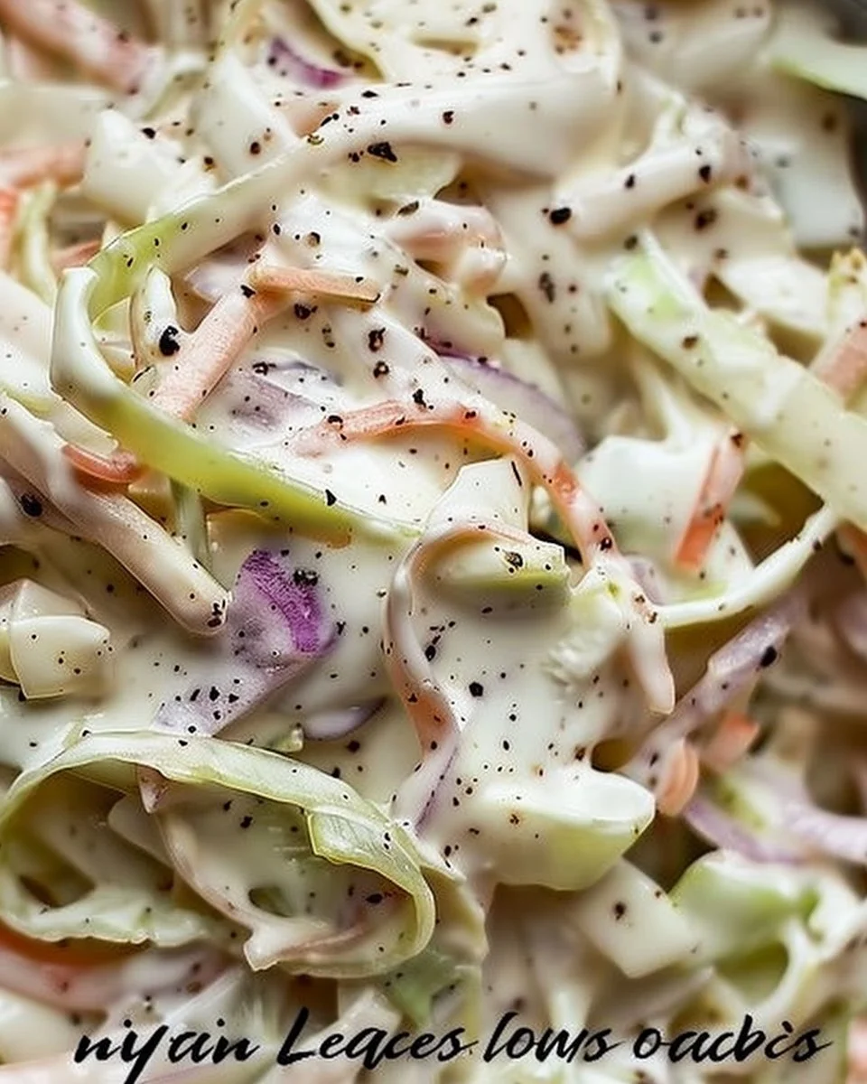 Bowl of apple coleslaw with fresh ingredients and a creamy dressing