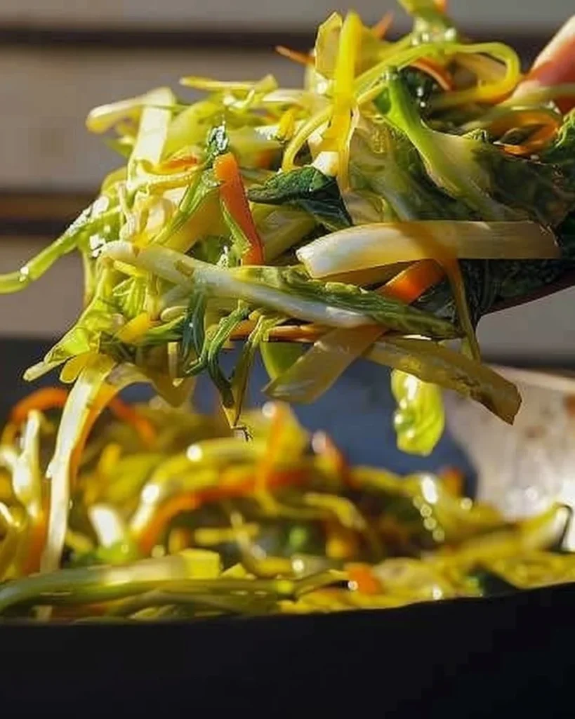 Plate of Authentic Jamaican Cabbage with vibrant island flavors
