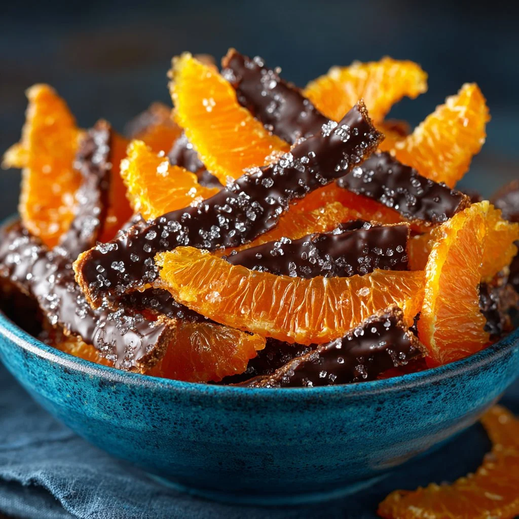 Delicious candied orange peels, classic and chocolate covered for a sweet snack