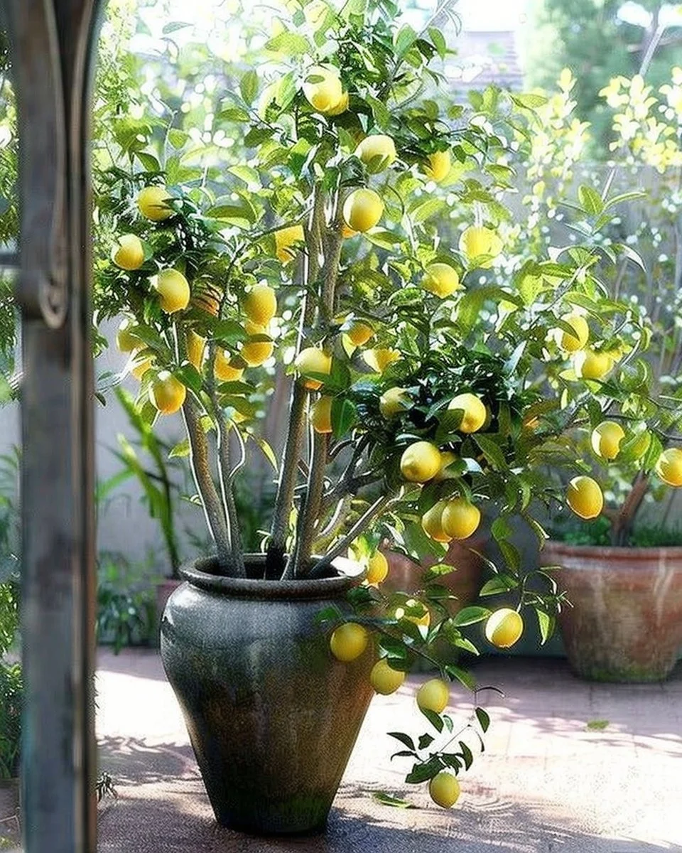 Growing a lemon tree in a pot for container gardening success.