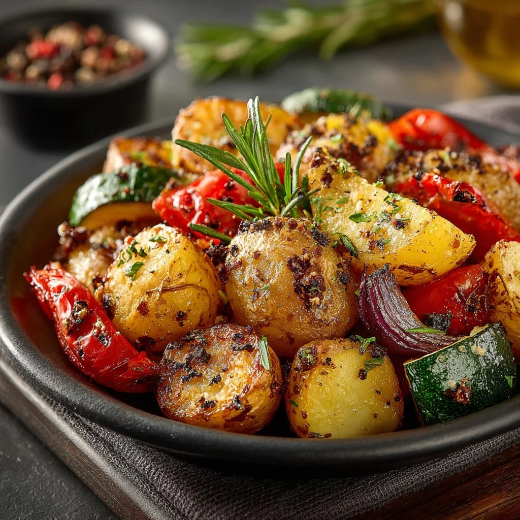 Garlic Herb Roasted Potatoes and Veggies
