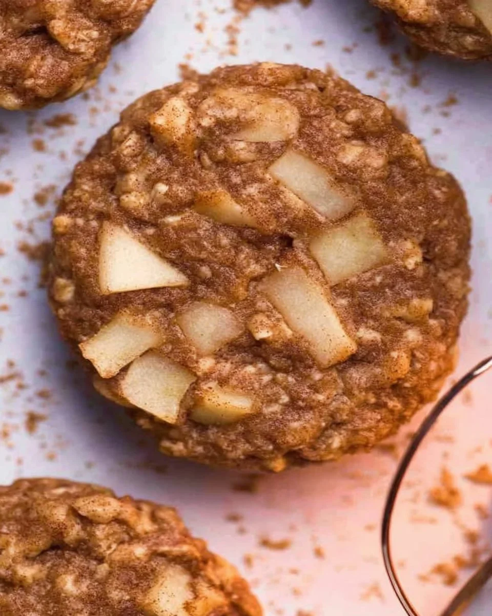 Healthy Apple Pie Oatmeal Breakfast Cookies