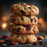 Healthy nut and seed energy cookies - clean, crunchy snacks for energy