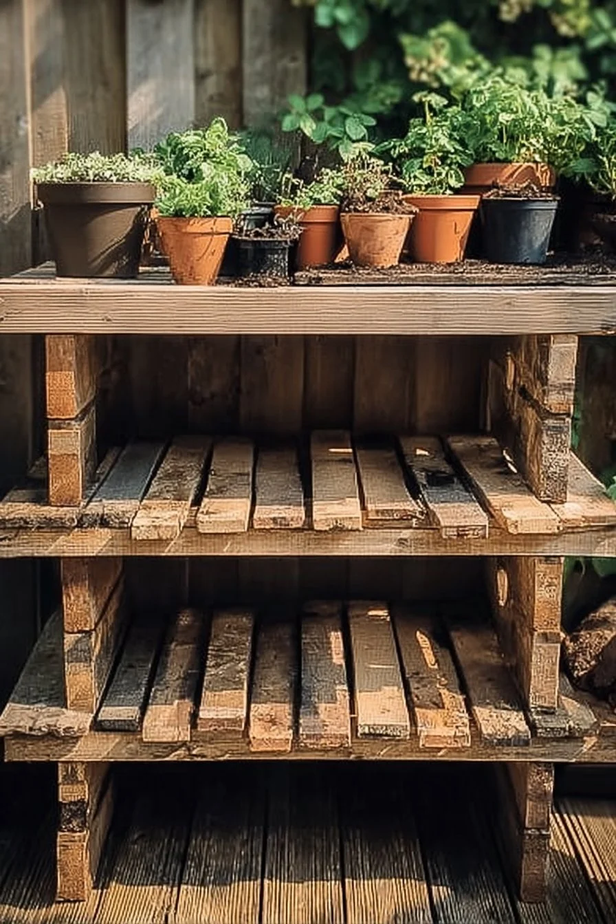 How to Make a DIY Potting Bench from Pallets