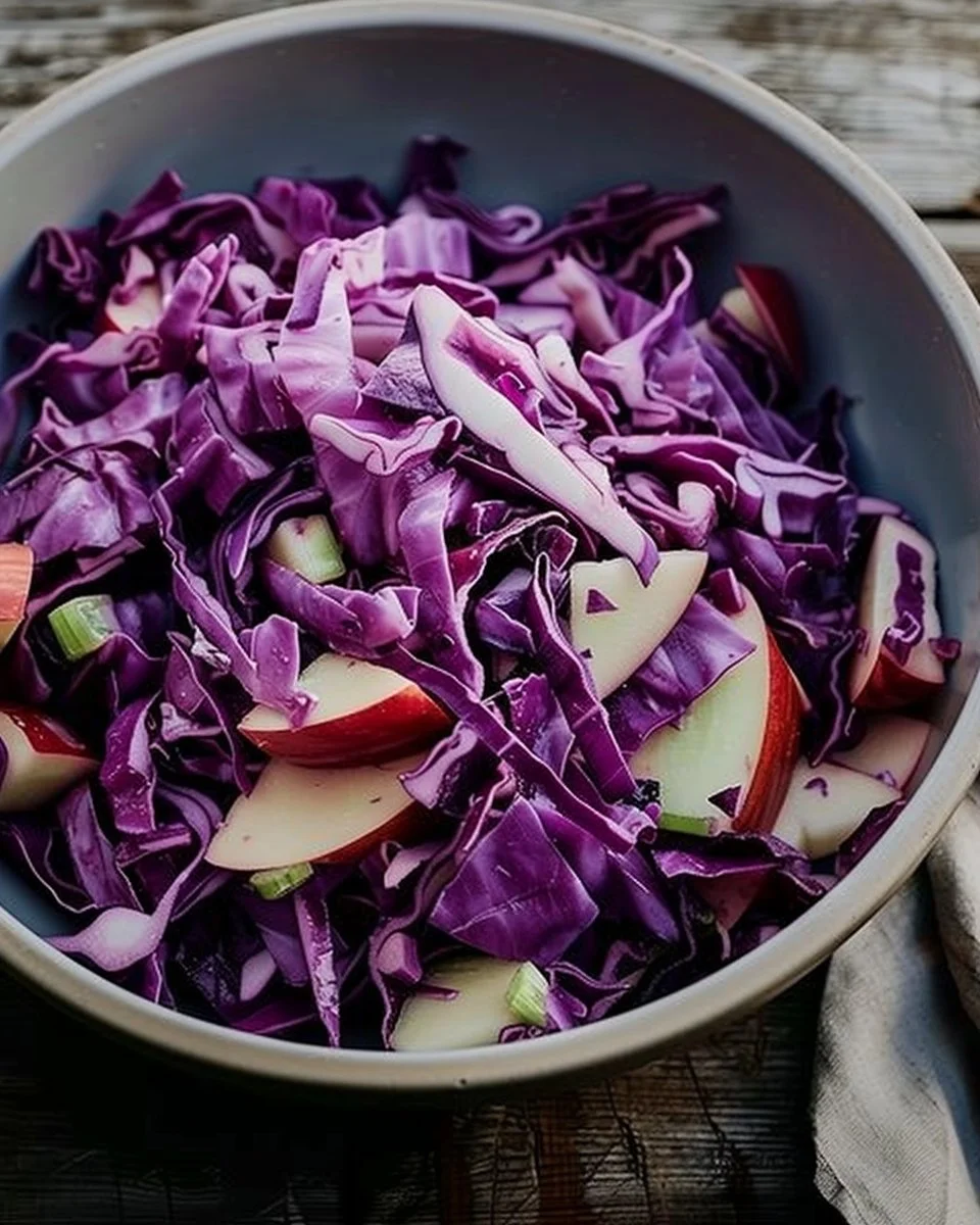 Red Cabbage Apple Slaw