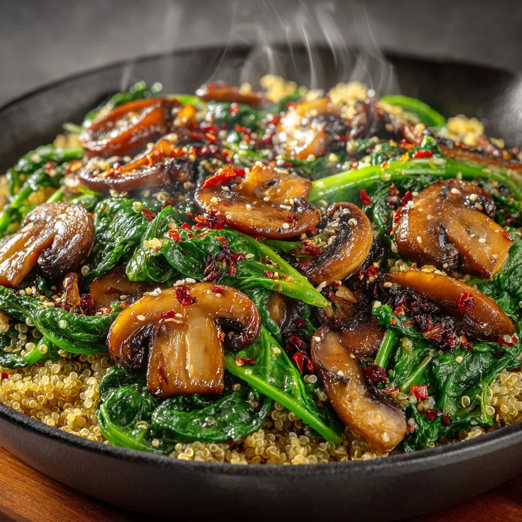 Spinach Mushroom Quinoa Skillet: A Perfect Start for Beginner Cooks