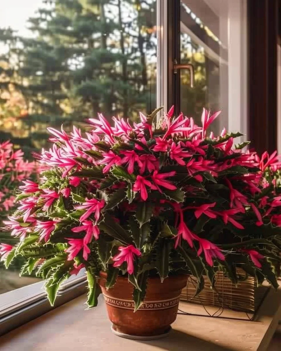 Christmas cactus thriving after treatment with lemon juice