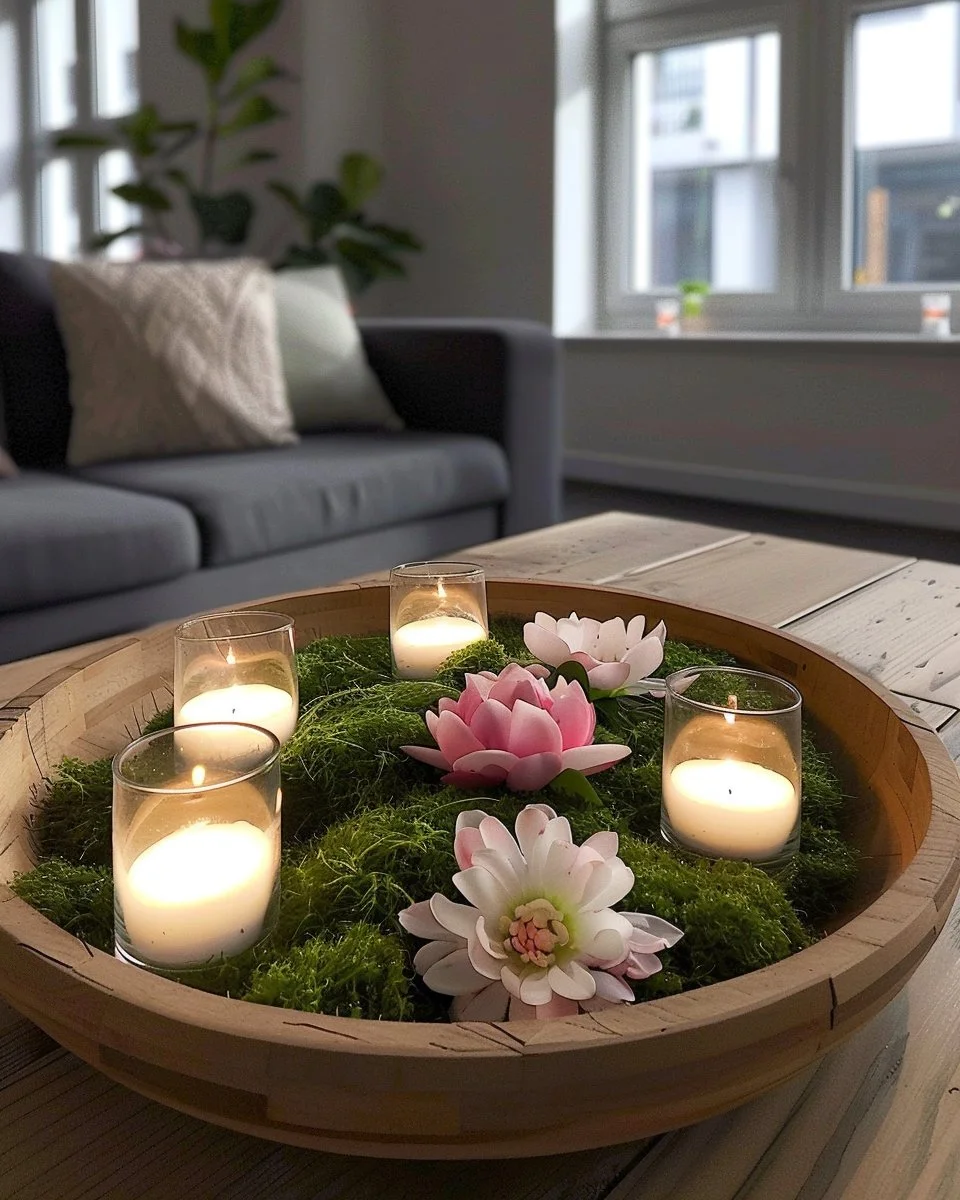 Flower ceramic ornament used in spring refresh decor ideas