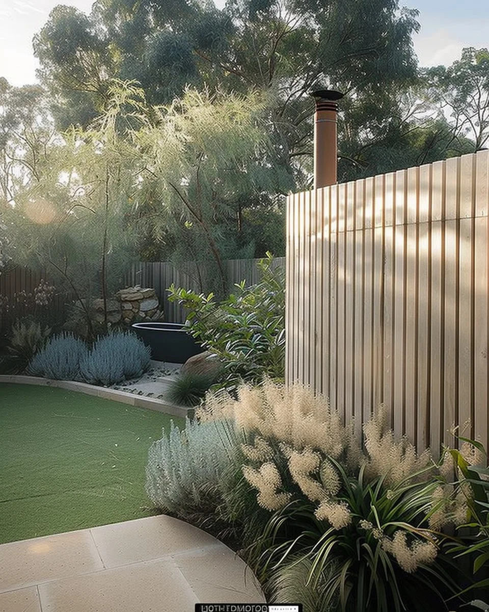 Beautiful laid back backyard gardens in Australia showcasing vibrant plants and cozy designs.