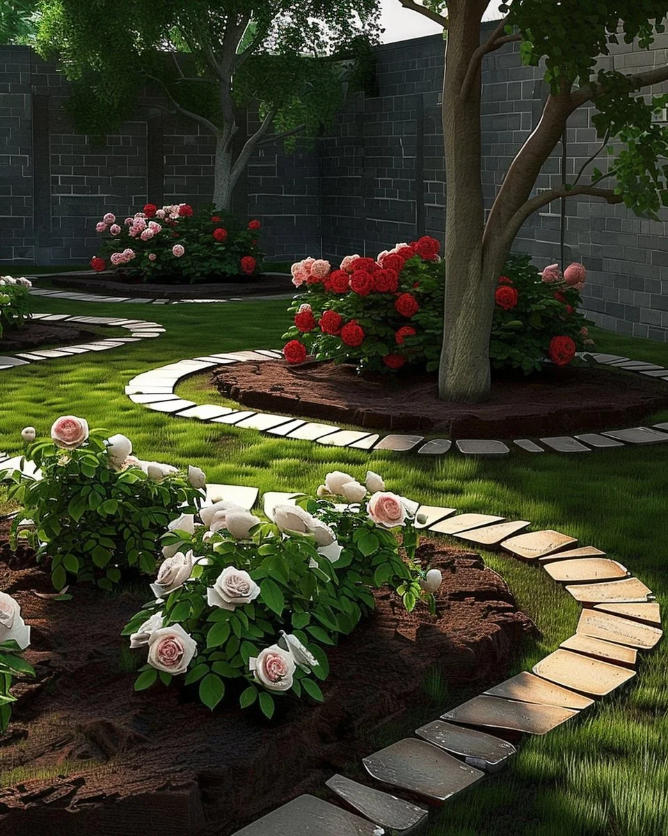 Beautiful rose garden ideas for backyard landscaping inspiration