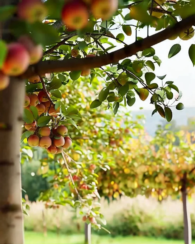 Companion planting techniques for optimizing growth under fruit trees.