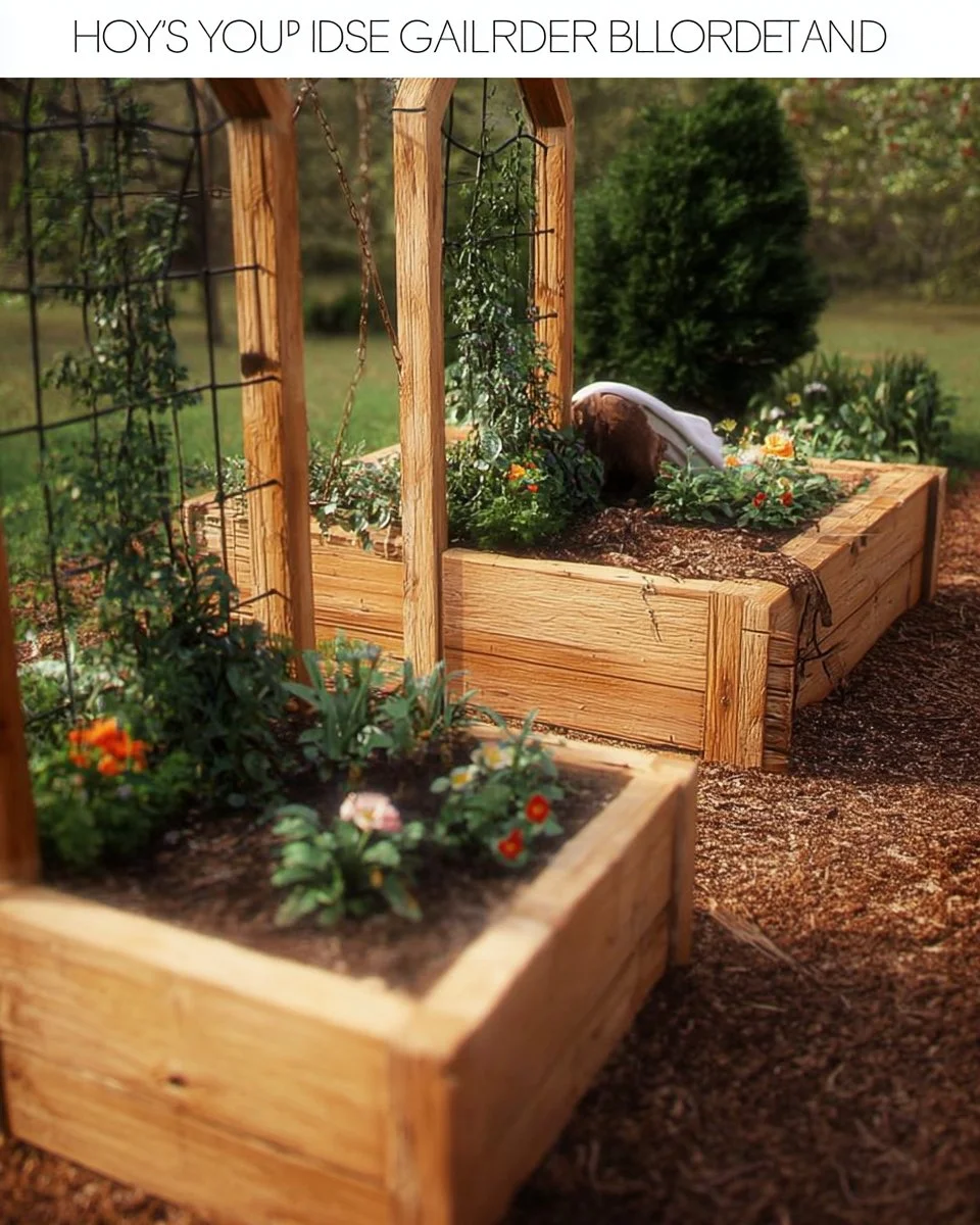 DIY raised garden bed planters made from wood