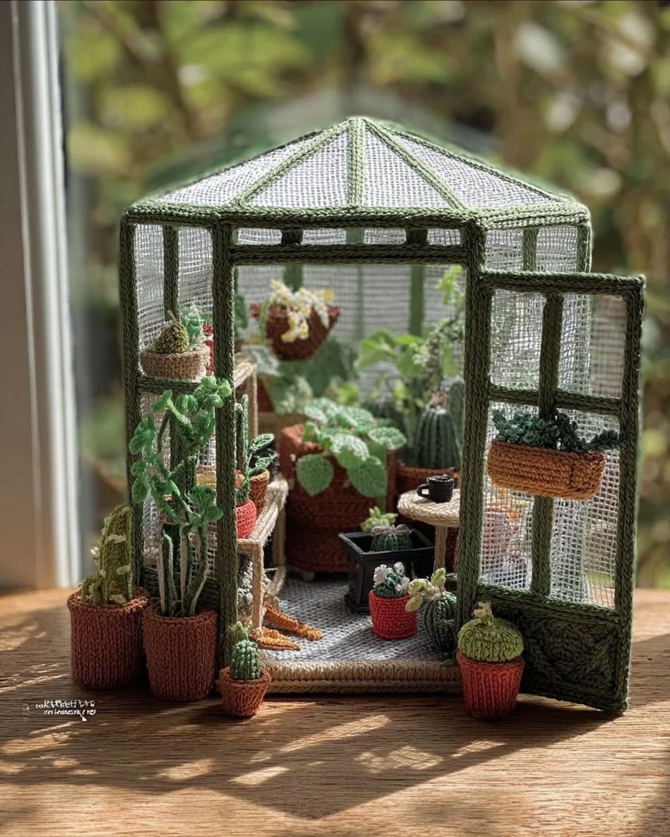 Gardener's Greenhouse crochet projects showcased on Facebook.