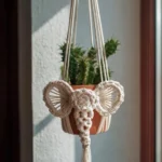 Creative macrame animal plant holder pattern for home decor