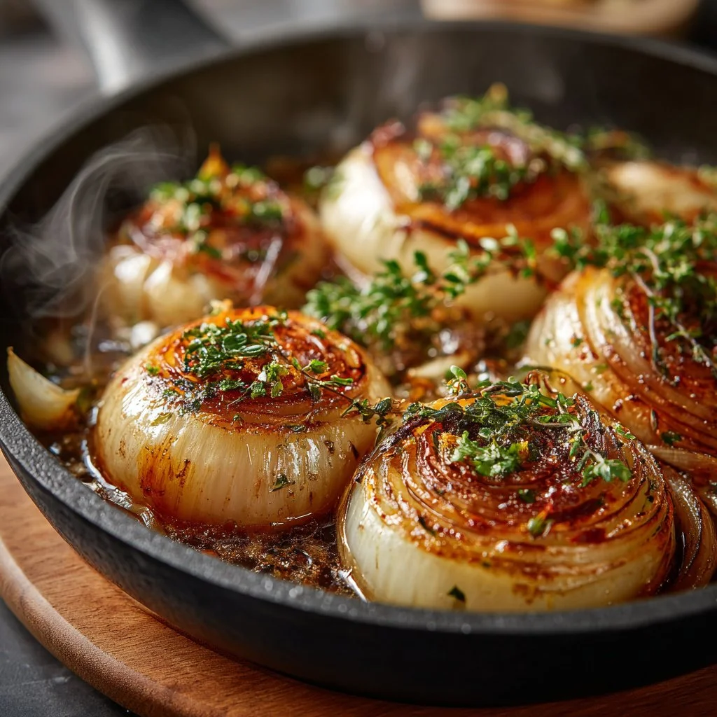 A bowl of onion boil made using a simple recipe in 5 steps.
